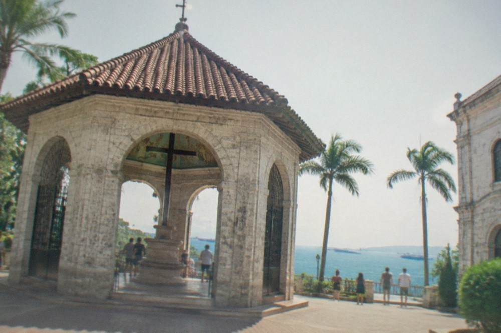 The historic colonnade housing Magellan's Cross in central Cebu City